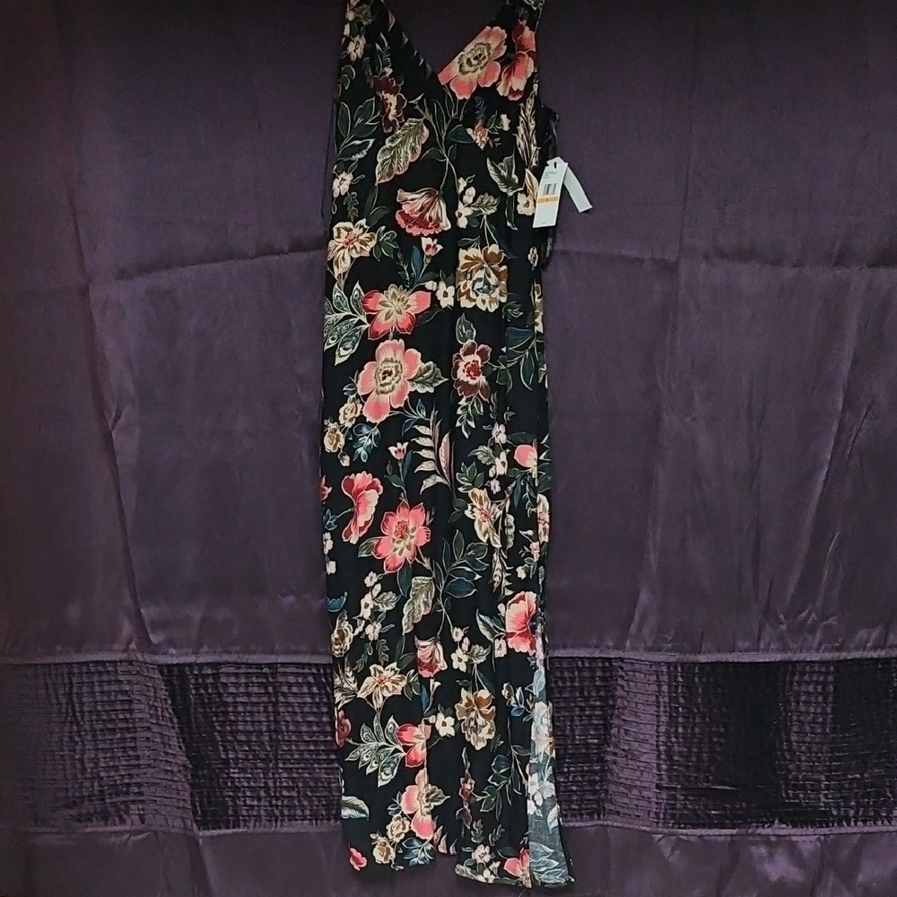 Jessica Simpson Black Floral Maxi Dress